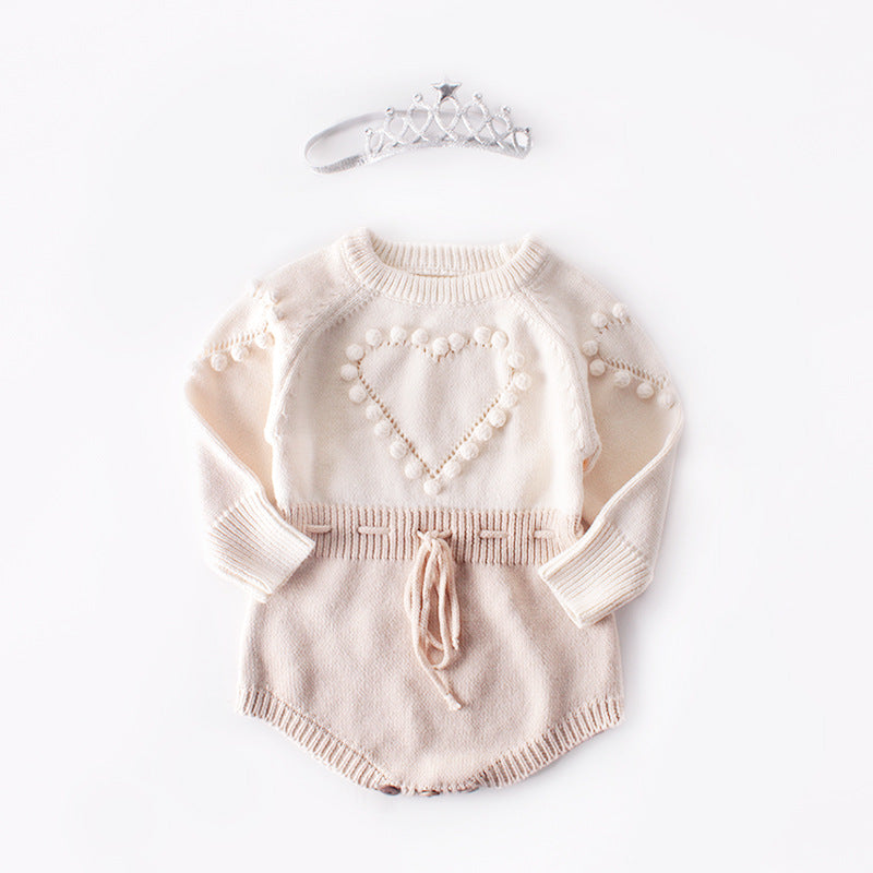 Beige Pearl Heart Onesie buy online