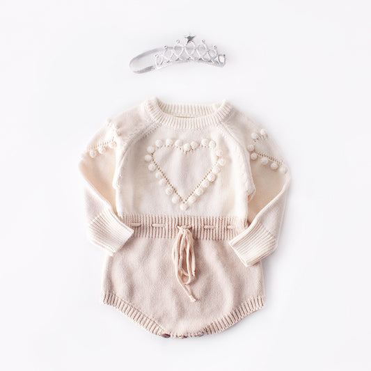 Beige Pearl Heart Onesie buy online