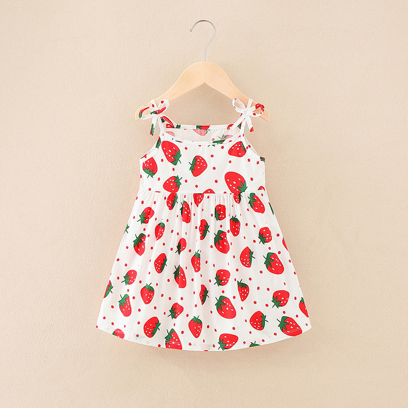 Princess Printed Dress with Tie Straps Buy Online