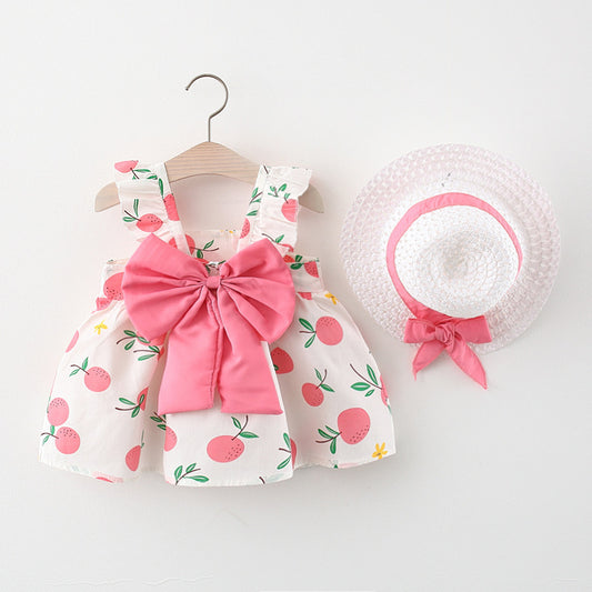 Printed dress with matching hat for girl boy buy online