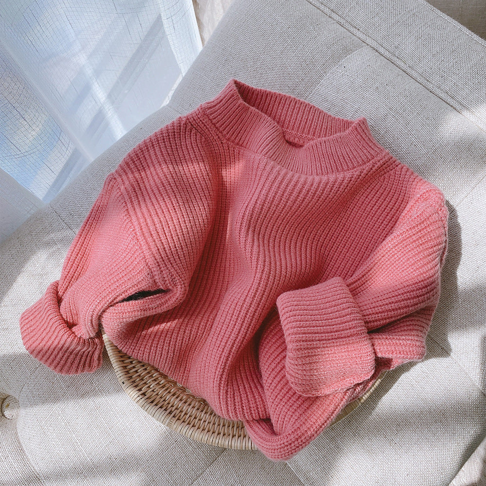Solid color simple pullover sweater buy online