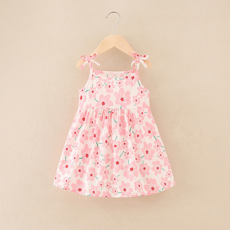 Princess Printed Dress with Tie Straps Buy Online