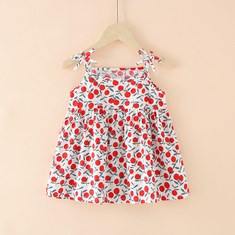 Princess Printed Dress with Tie Straps Buy Online