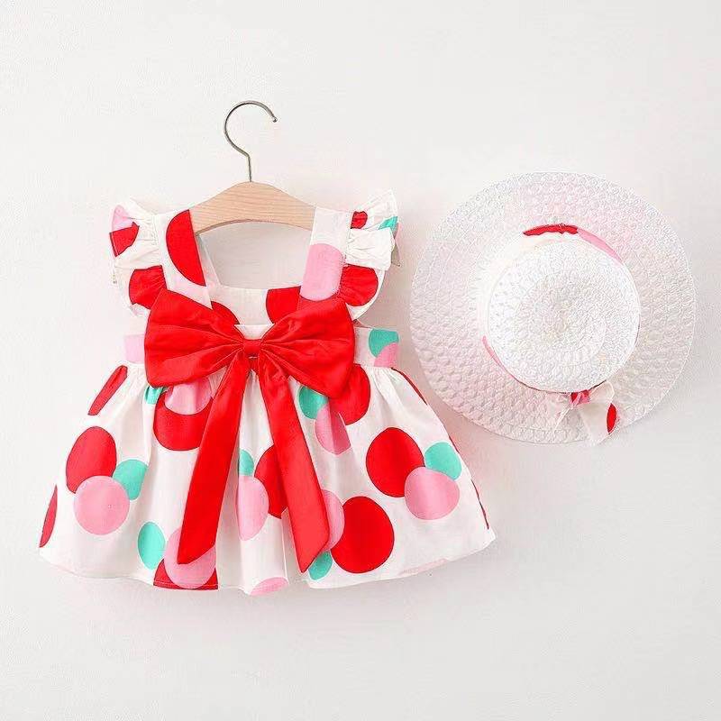 Printed dress with matching hat for Baby Girl Buy Online