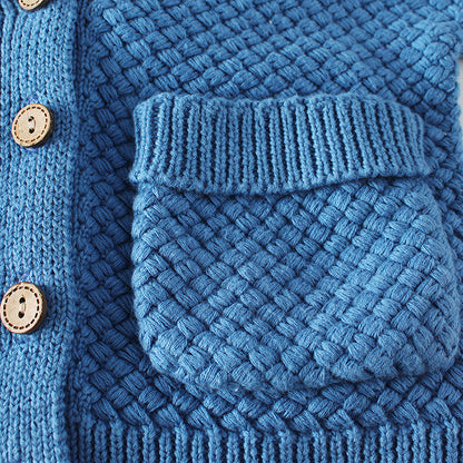 blue V-neck Cardigan buy online